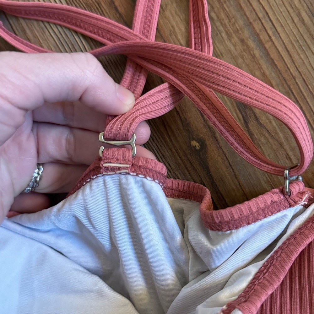 Maternity - Pink Ribbed Button-Front Bodysuit size small - Picture 7 of 9